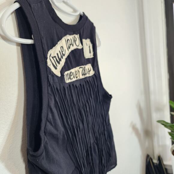 Ouroboros symbol, Black Sleeveless Tee – Upcycled, Handmade & Perfect for Summer - Picture 12 of 12